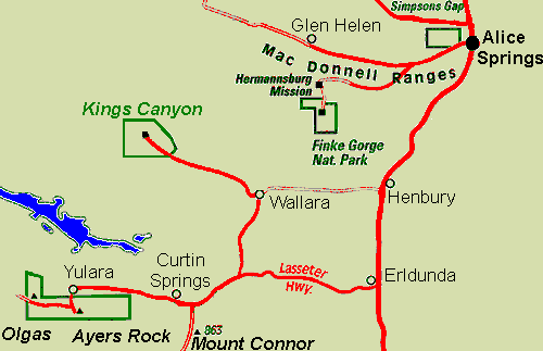 Karte Alice Springs