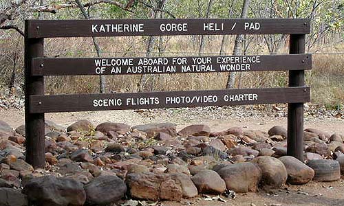 Katherine Gorge Heli-Pad - "Welcome aboard for your experience of an australian natural wonder"