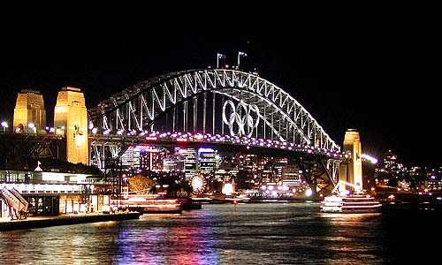 Nachtaufnahme: Hafenbrücke Sydney