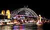 Nachtaufnahme der Hafenbrücke, Sydney