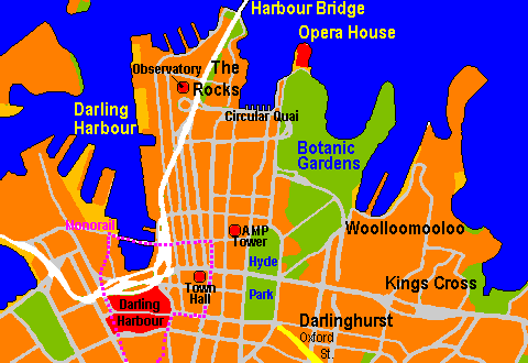 Innenstadtplan Sydney