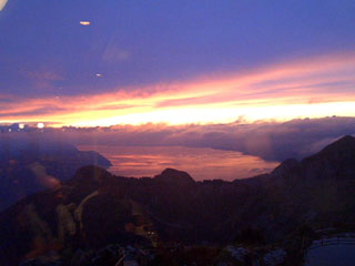 Sonnenuntergang mit Genfer See - Aussicht von der Berneuse